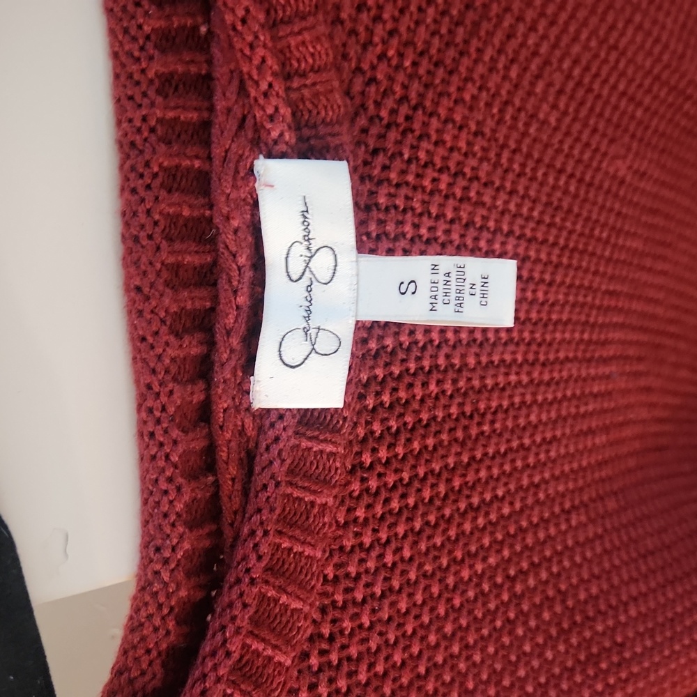 Elegant Maroon Knit Sweater